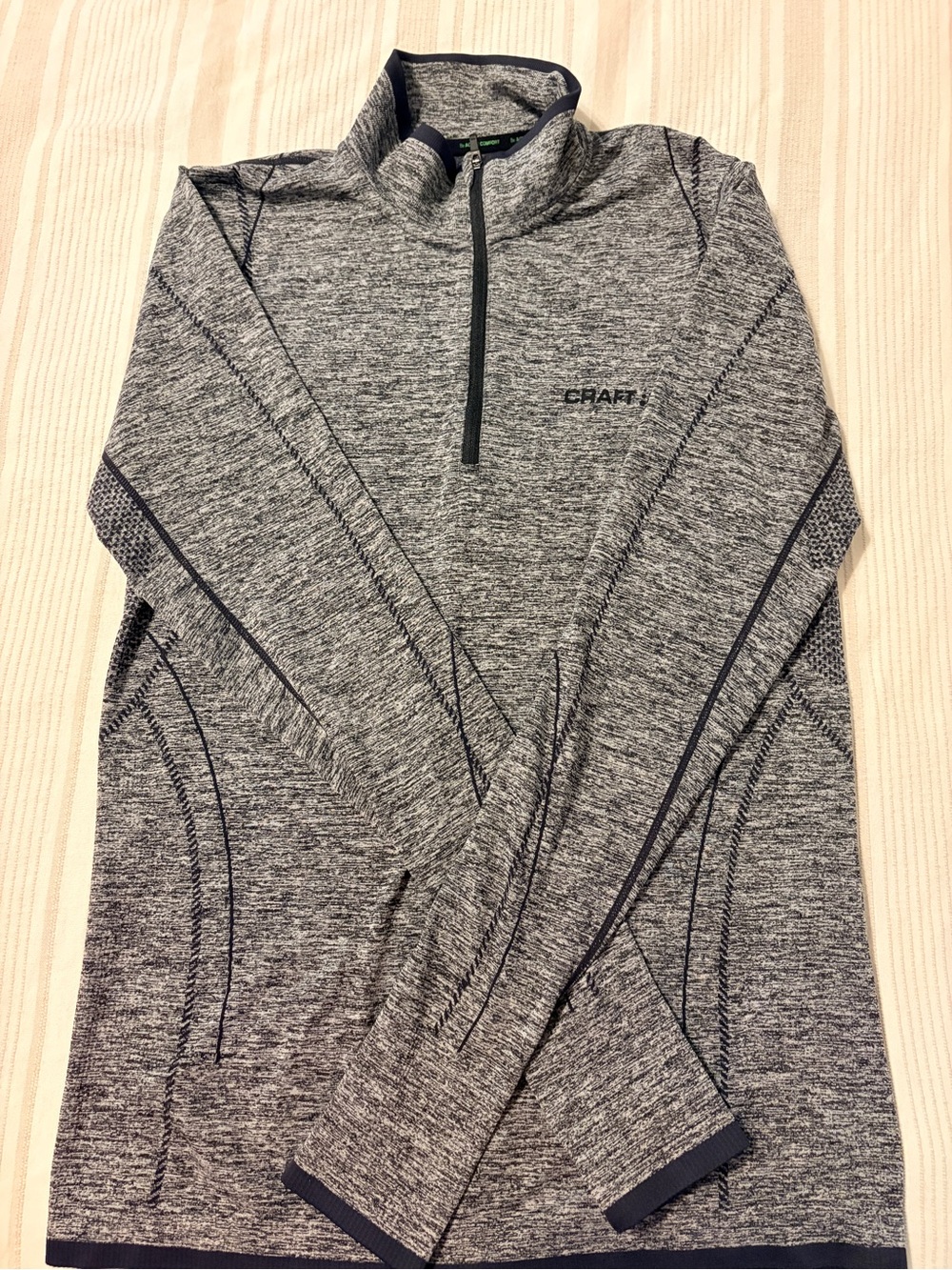CRAFT Sportswear Be Active Comfort Quarter Zip Pullover Men’s Large Gray